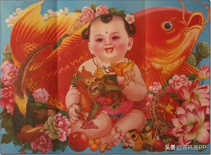 「招财纳福」年年有鱼的娃娃年画大集合，太萌太可爱了