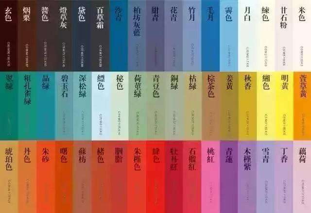 古代颜色名称对照表（古人对中国传统色彩的称谓）