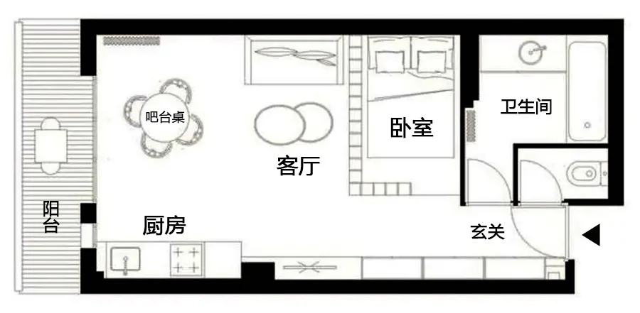 这3套单人小户型公寓,设计太巧妙!17㎡蜗居也能有办公空间