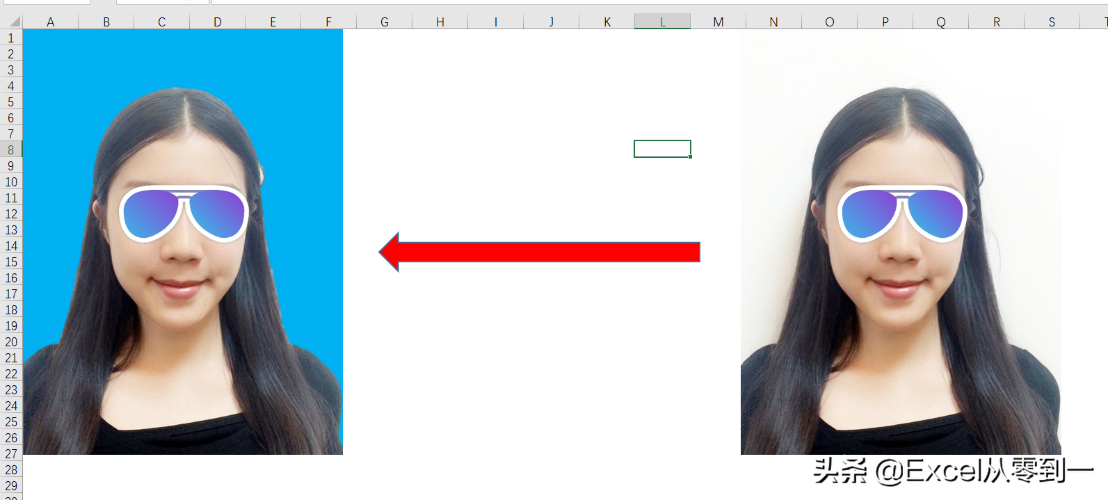 制作证件照其实很简单，用excel就行，2分钟搞定