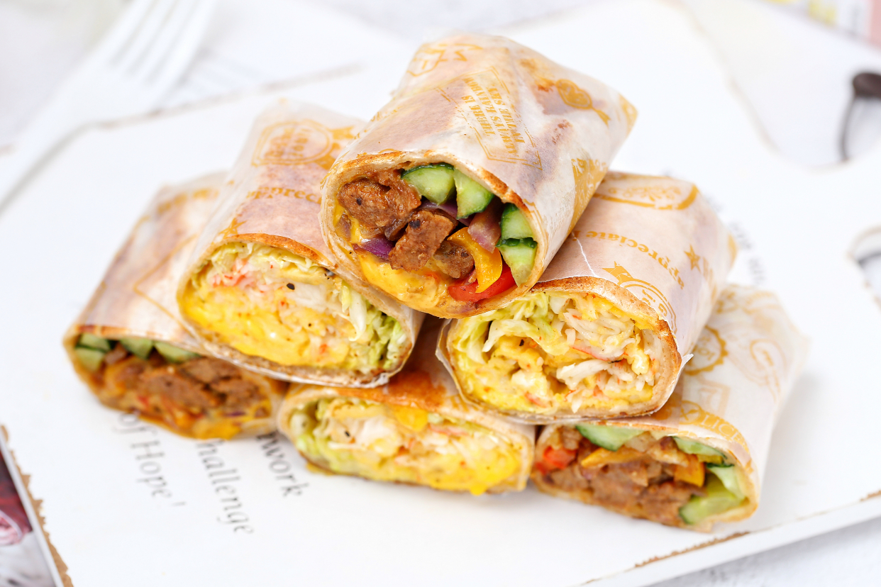 一次get两款全麦营养卷饼,低脂低碳饱腹感强,减肥人群首选主食