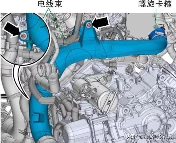 大众EA888发动机正时链条和高压油泵安装图