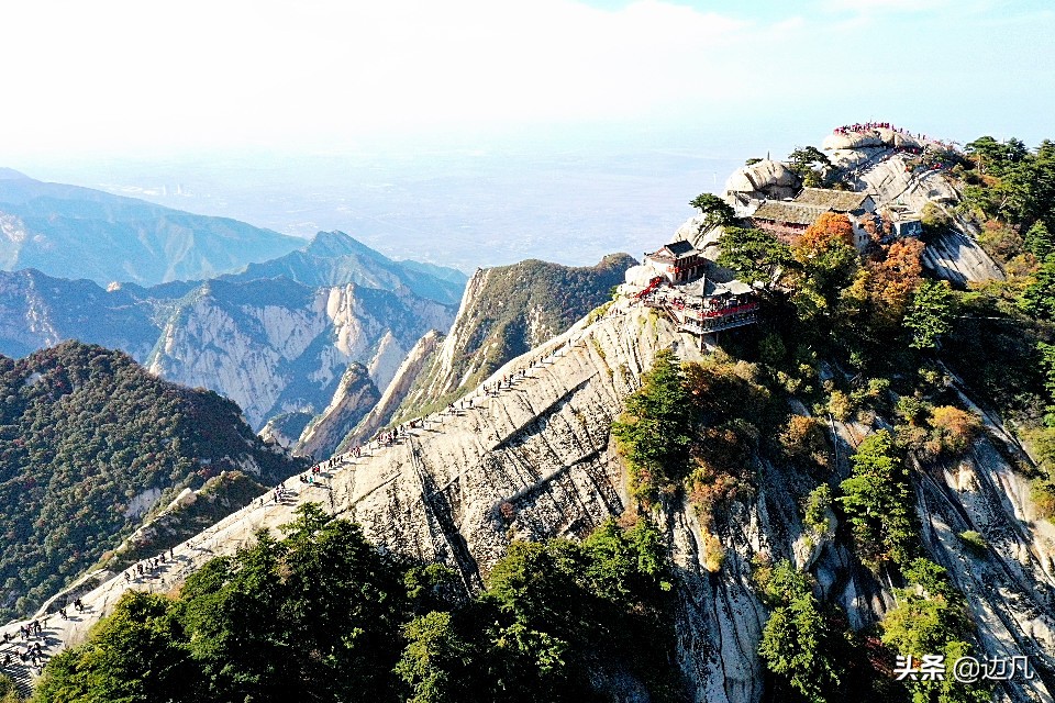 陕西行：三上西岳华山—航拍秀丽险峻的西峰