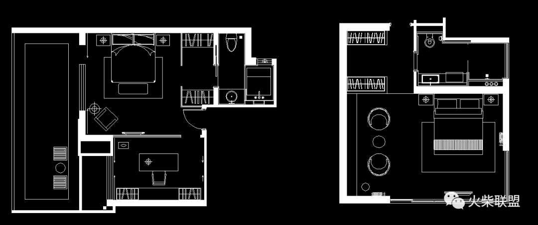 国内名师100套主卧平面格局CAD套图方案图库