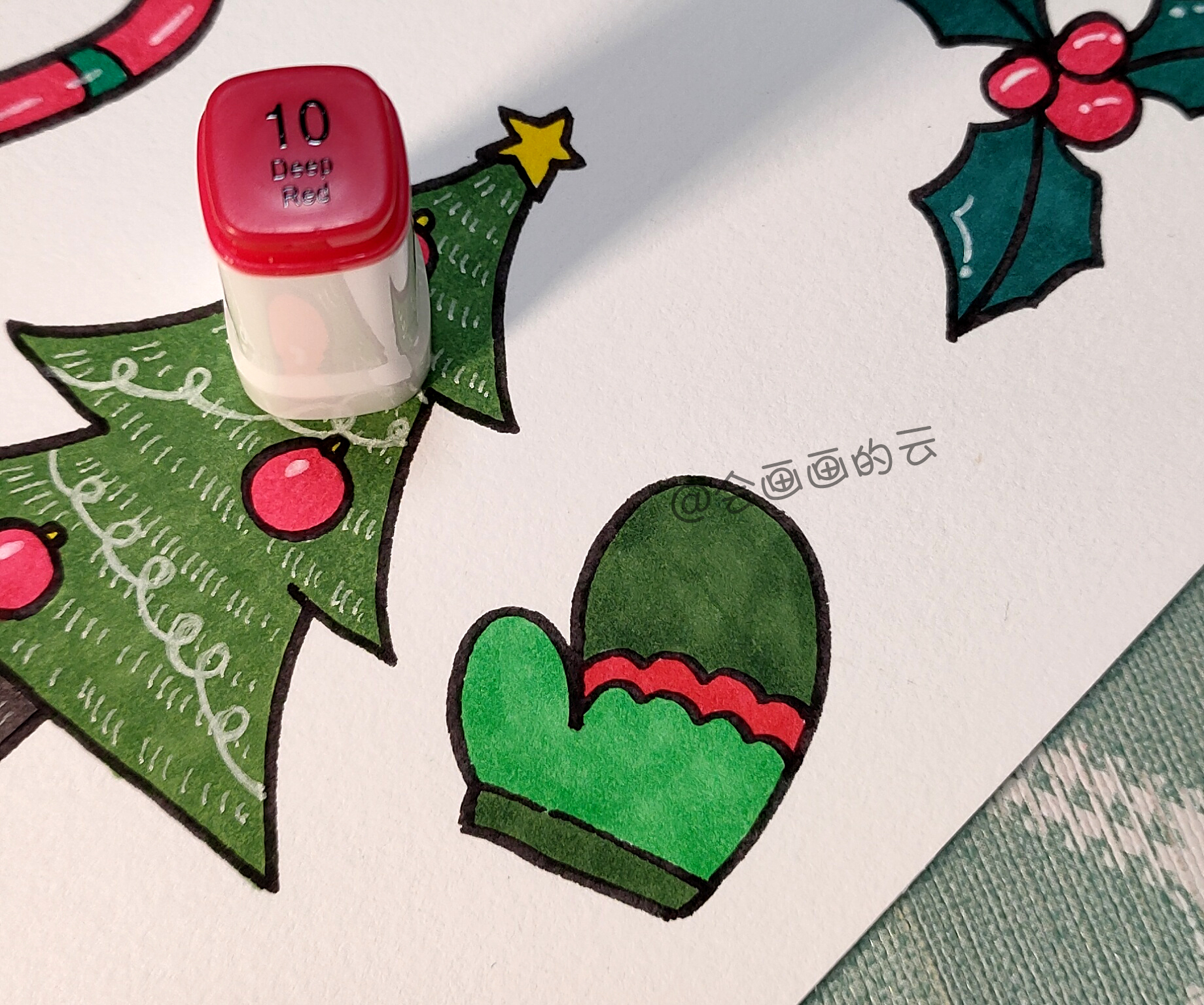 10款圣诞手绘简笔画，适合零基础的教程，圣诞快乐