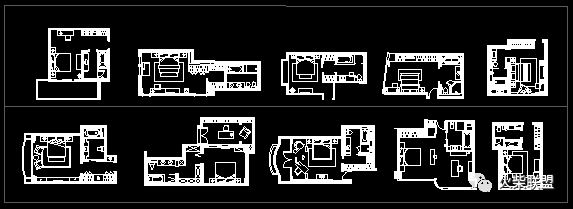 国内名师100套主卧平面格局CAD套图方案图库