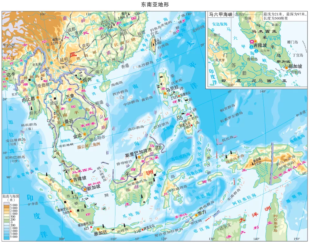 东南亚气候类型分布（东南亚组成与范围以及自然地理特征）