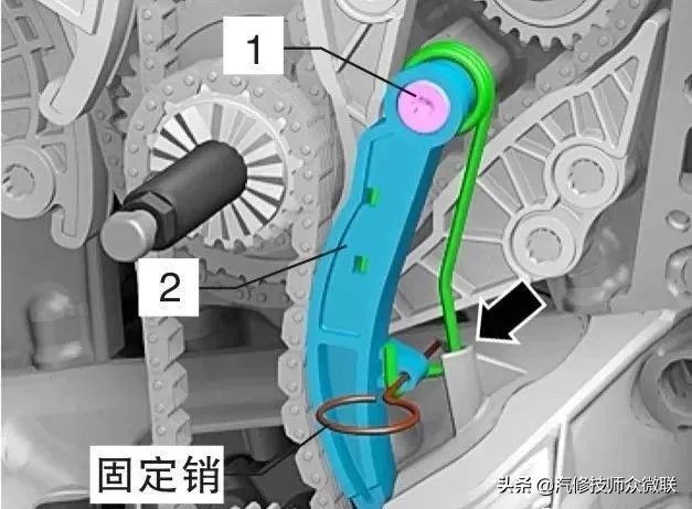 大众EA888发动机正时链条和高压油泵安装图