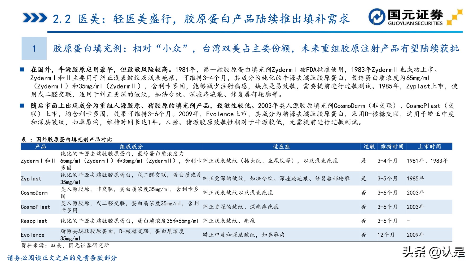 胶原蛋白行业研究报告：胶原蛋白风起，颜值经济应用正当时