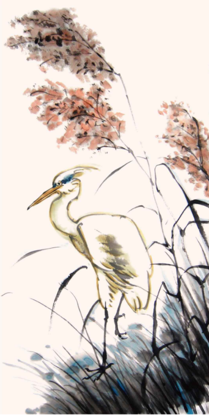 写意白鹭的画法