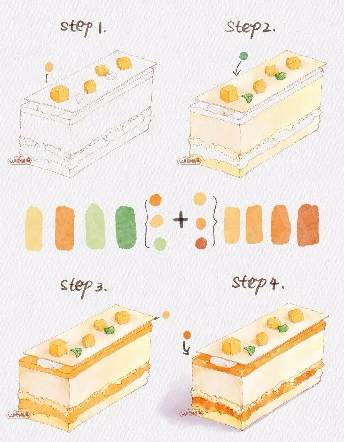 美食！平板绘procreate实用教程~带色号步骤
