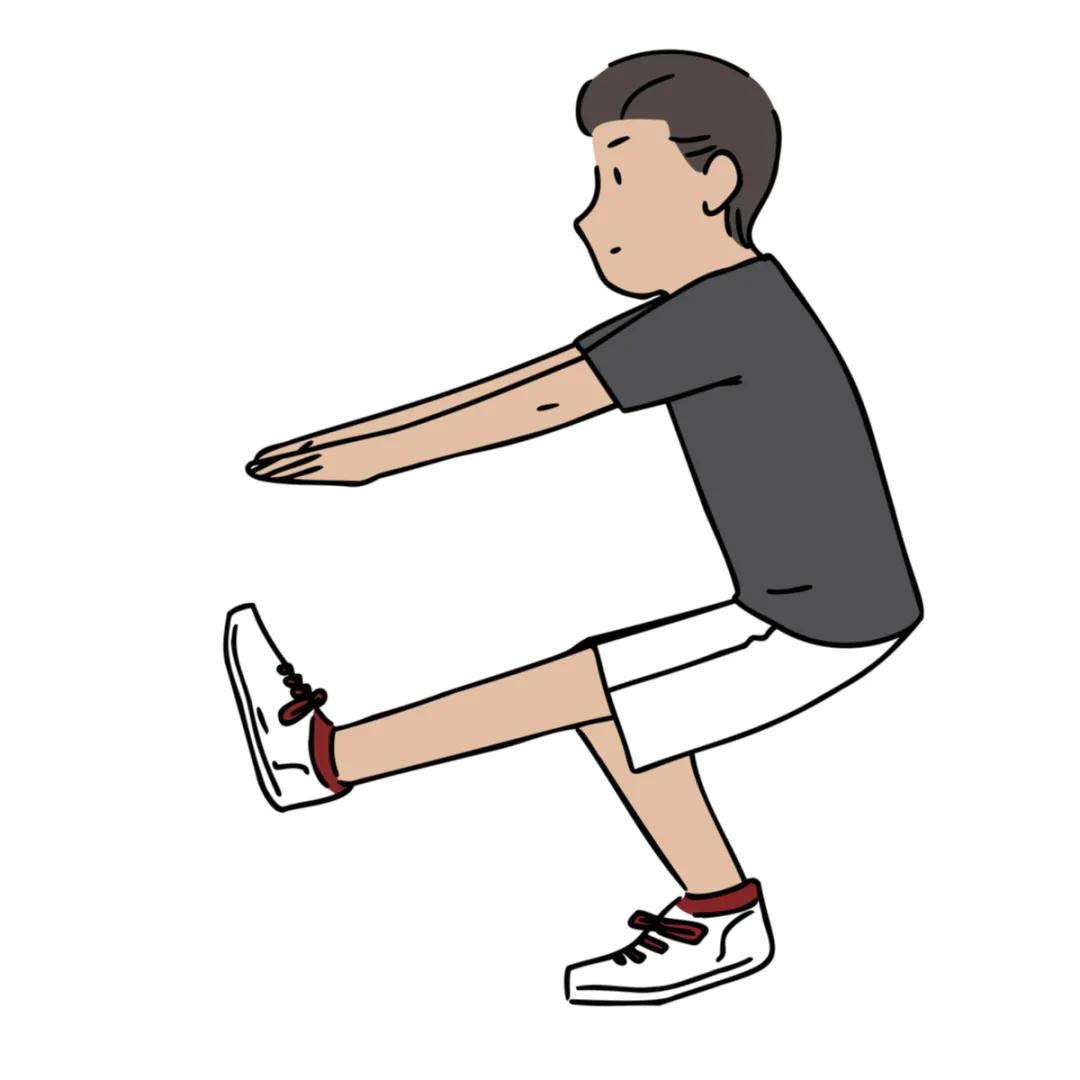 【单腿屈膝自测法】