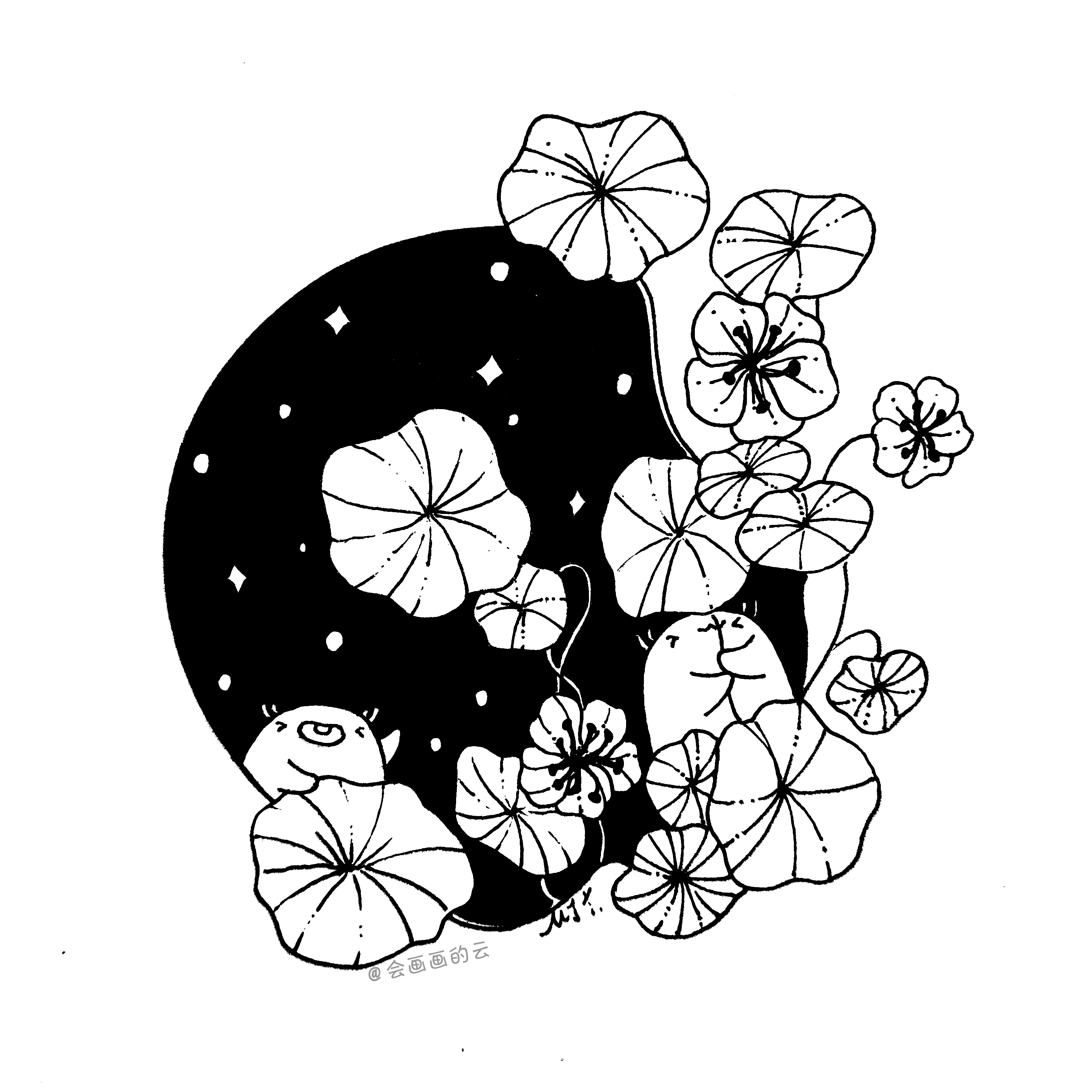 线描小叶子详细步骤图讲解，适合新手画的简笔画，7步就可以