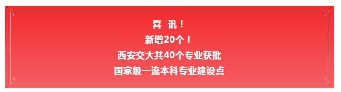 新增20个！西安交大40个专业获批国家级一流本科专业建设点
