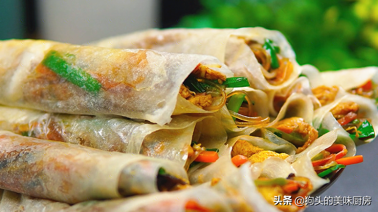 把合菜卷成卷，不爱吃菜的都爱吃，鲜美营养，蔬菜主食一个搞定