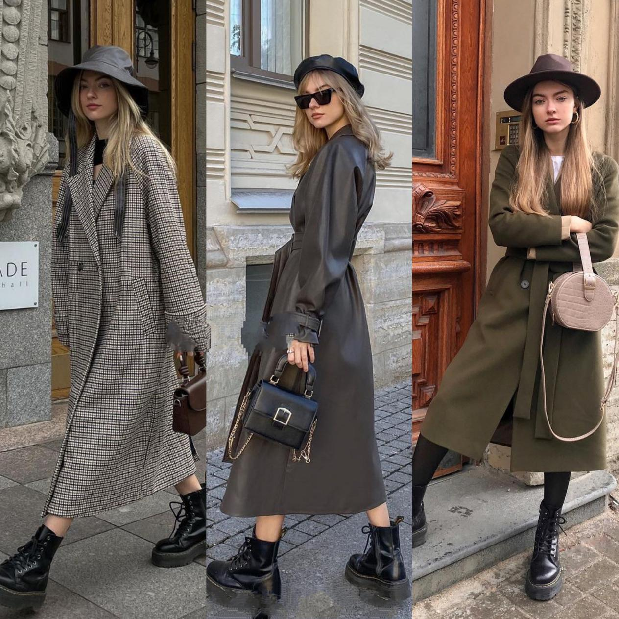 二,马丁靴搭配短裤或者丝袜