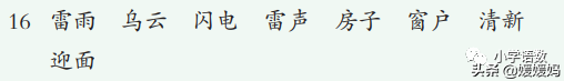 二年级下册语文课文16《雷雨》图文详解及同步练习