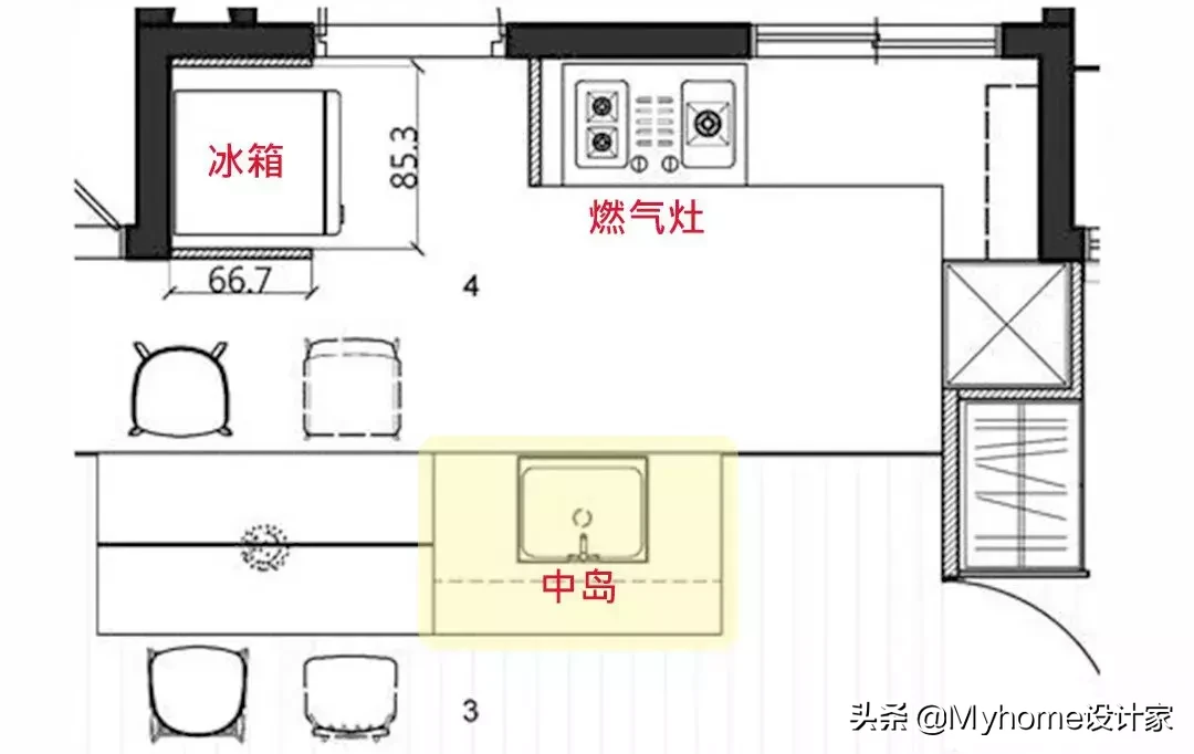 厉害！小户型也能有中岛厨房！10种布局挑一个来安排吧