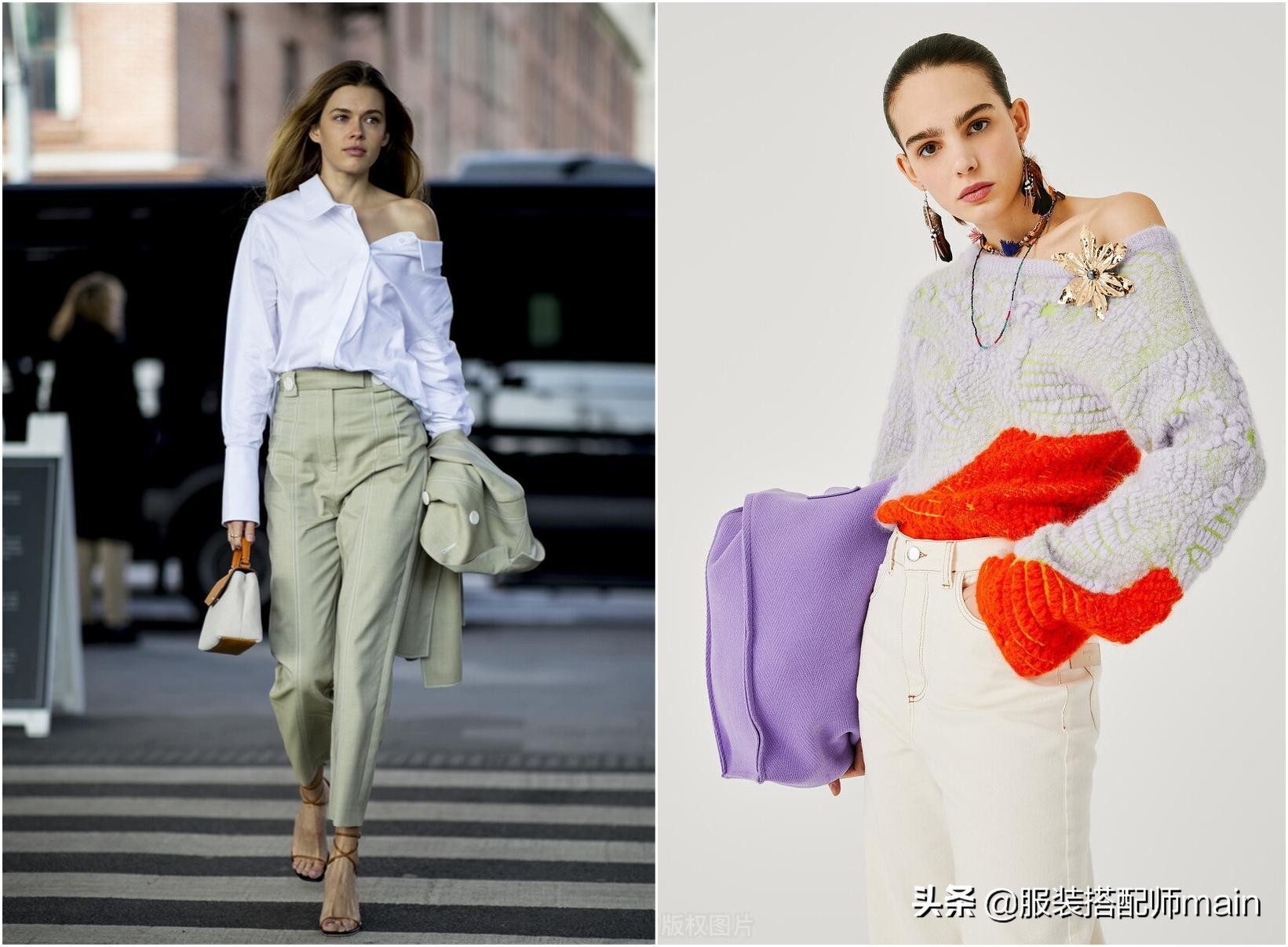 溜肩女孩不要慌，学会这4个穿衣技巧，气质拿捏得死死的