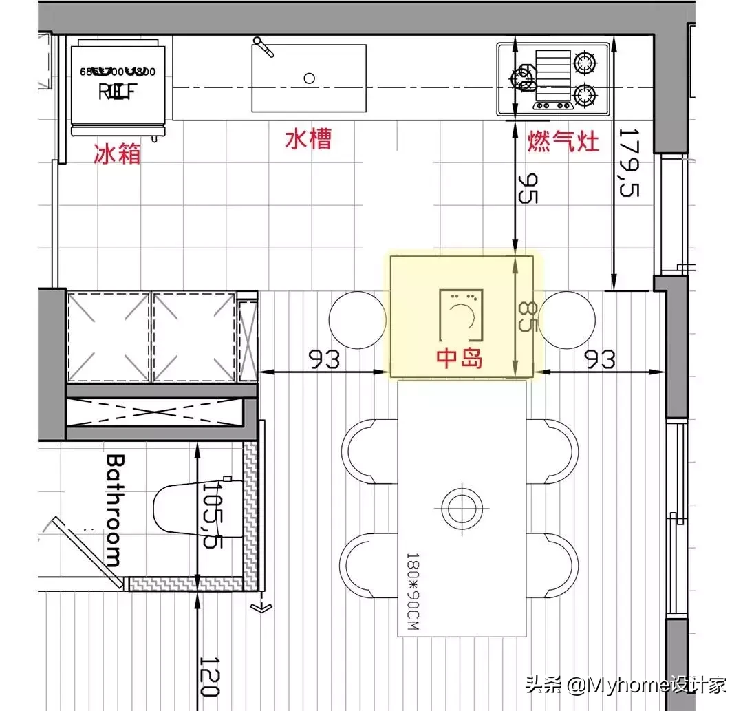 厉害！小户型也能有中岛厨房！10种布局挑一个来安排吧