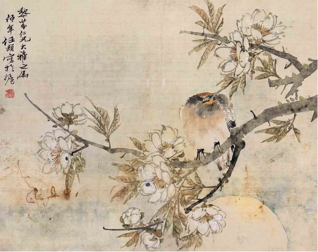 任伯年桃花小鸟作品赏析