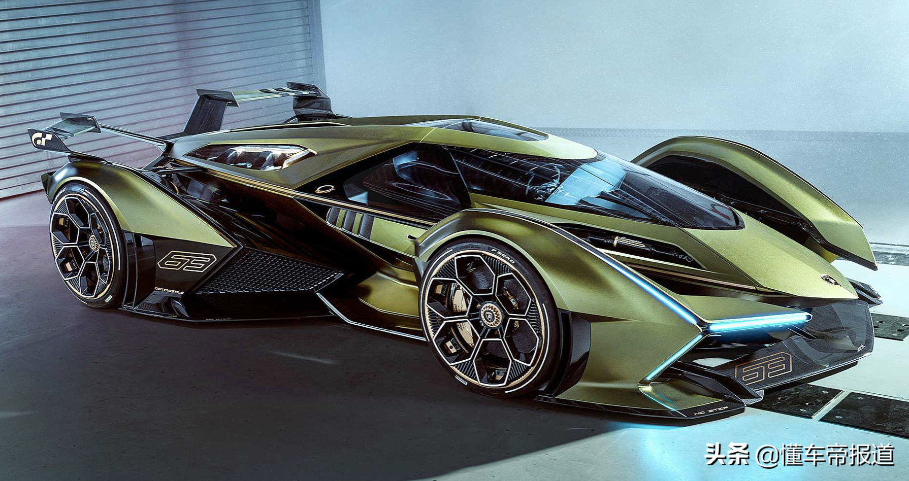 采用单座设计 兰博基尼Lambo V12 Vision Gran Turismo概念车官图