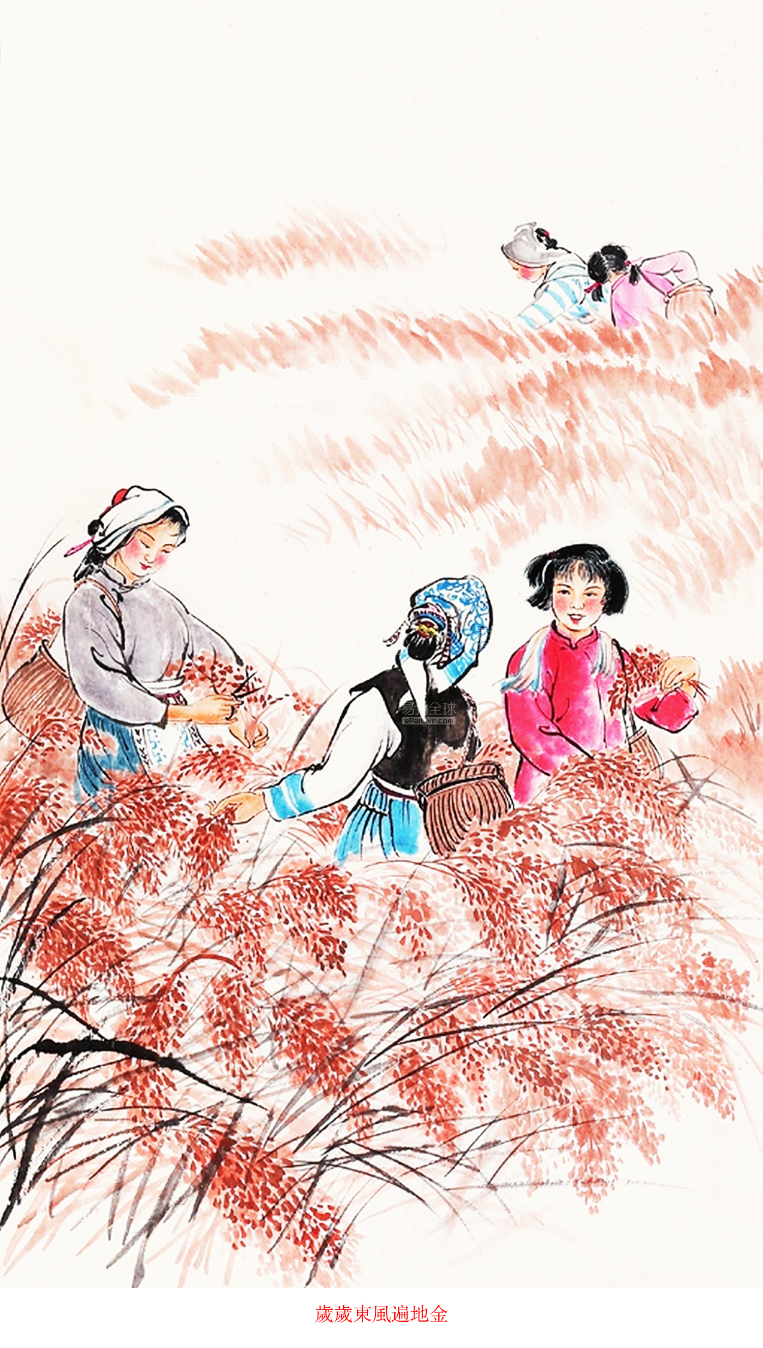 农民画图片大全丰收(10万幅高清修复老年画) - 赤虎壹号