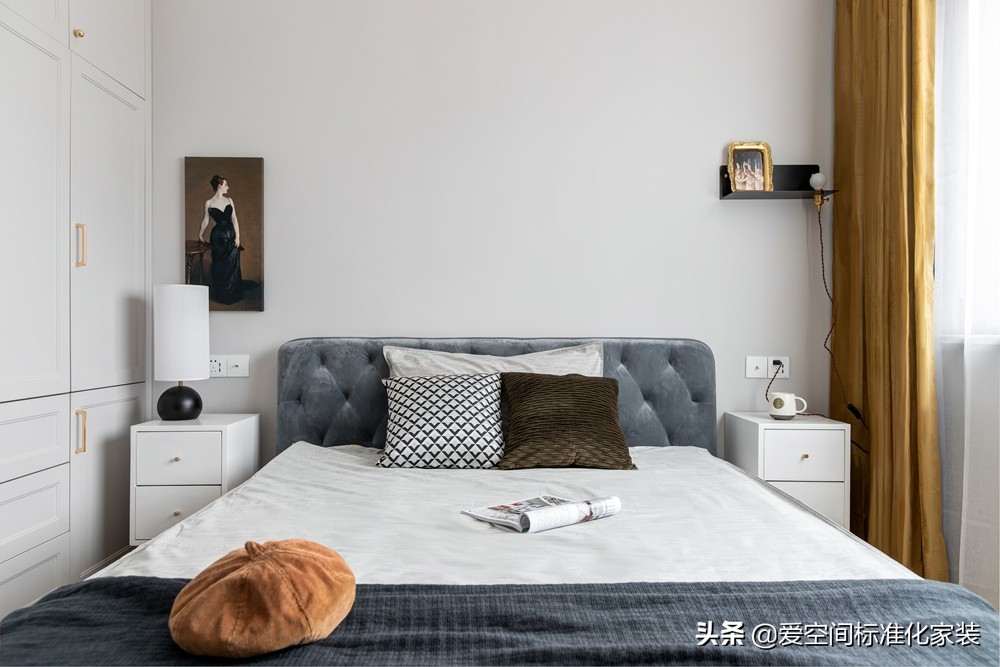 晒新房！120㎡美式三居，莫兰迪背景墙+美式家具，精致又温馨