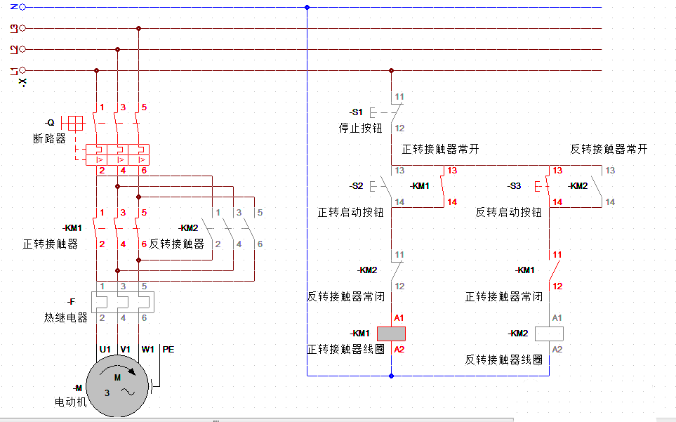 一分钟学会电机正反转电路 电机顺序启动，逆序停止