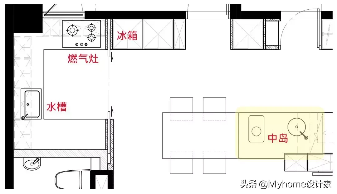 厉害！小户型也能有中岛厨房！10种布局挑一个来安排吧