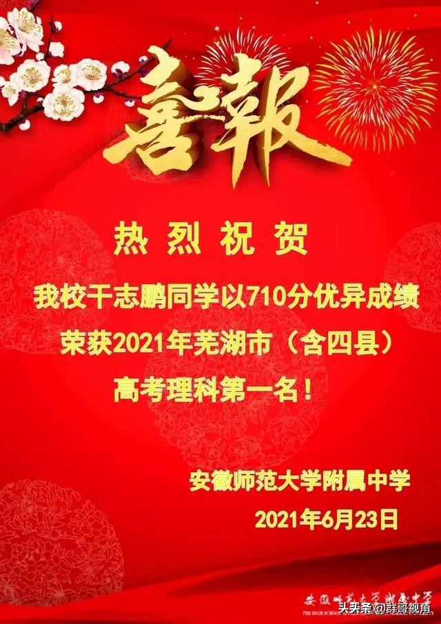 芜湖12所示范高中2021高考喜报