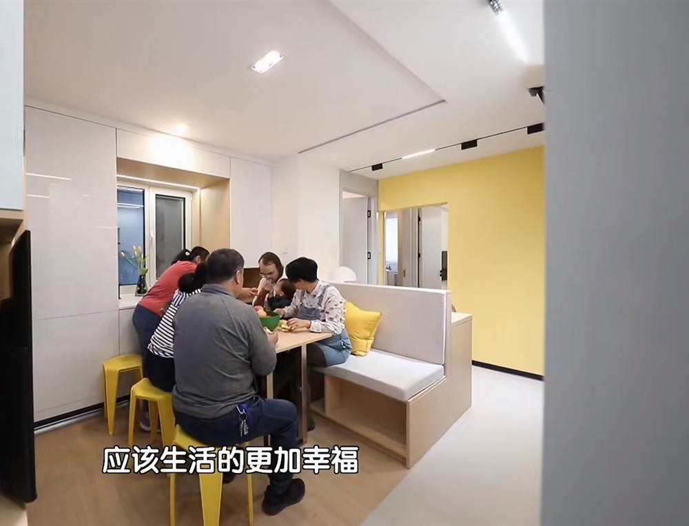 【親子宅設計精選】北京48㎡，跨國夫妻花38萬打造3室4廳，住下3代6口人，太厲害了