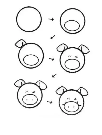 简笔画｜猪年就要画小猪，步骤超详细，一学就会，快为宝宝收藏！