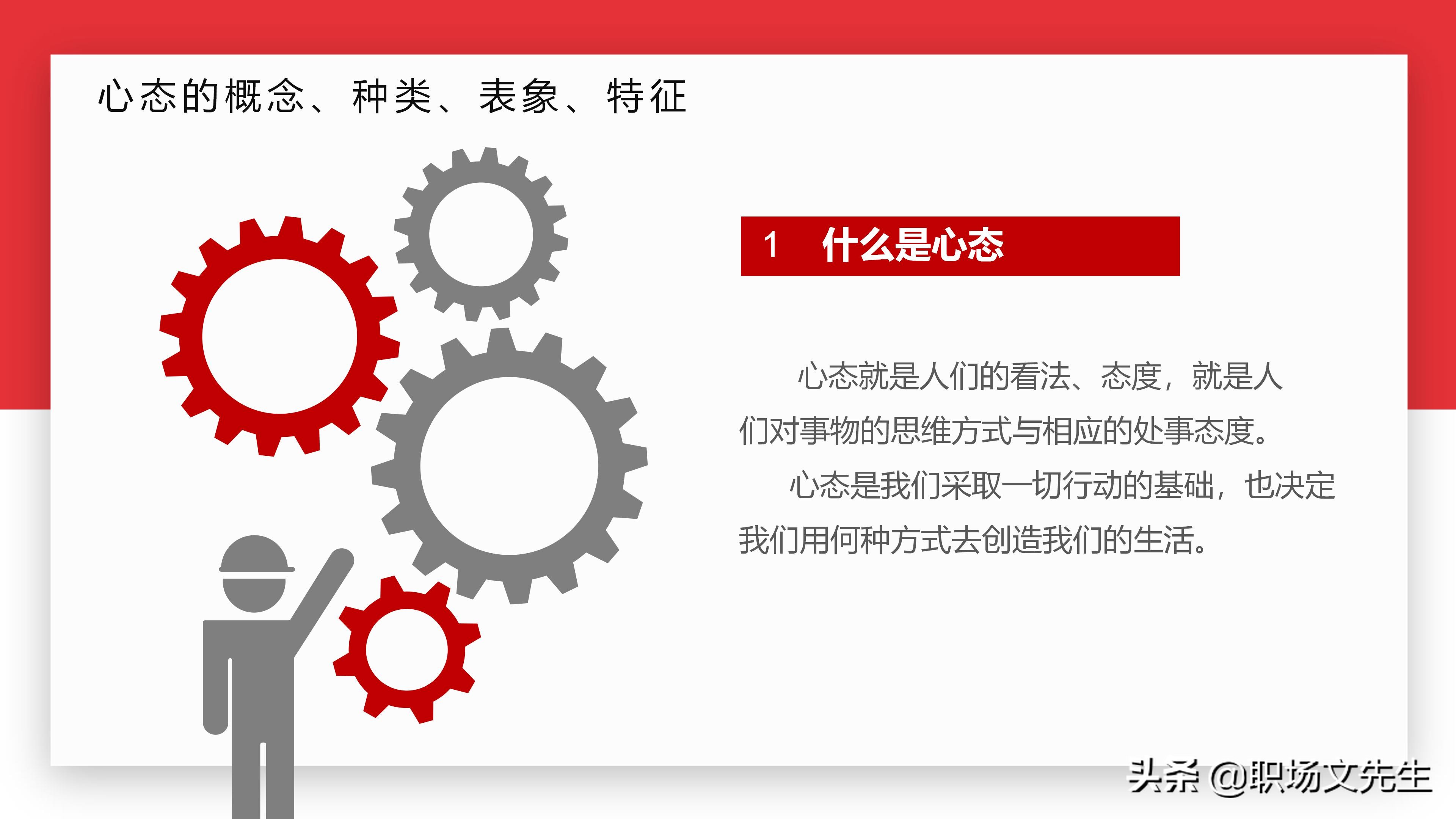 如何塑造积极心态？30页心态沟通培训课件，心态影响人的能力