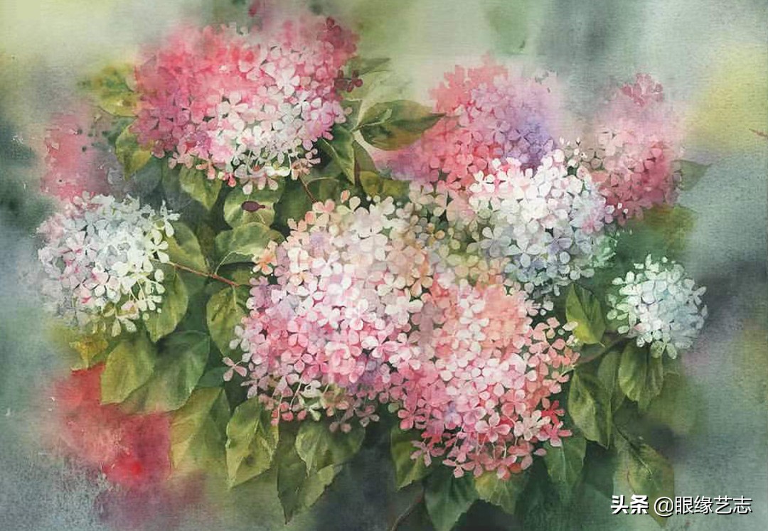 流年梦境，四季繁花。水彩伊人，临芳而画