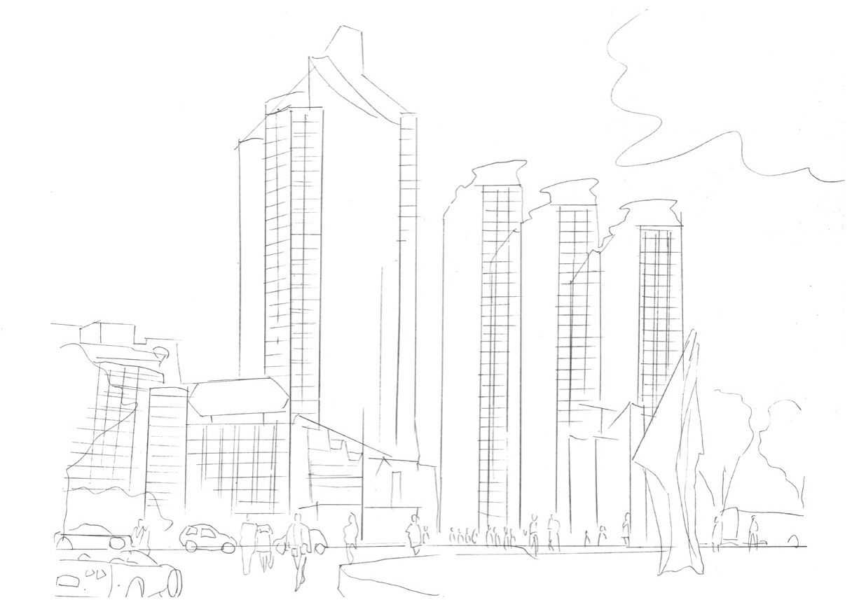 不会画高楼速写?分步骤教你画城区高楼建筑画法,简单易学,收藏