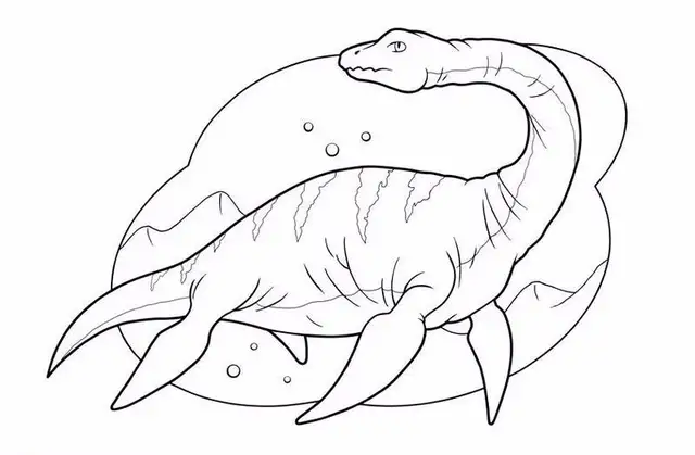 孩子想画画，你不会教？快把这9种恐龙白描线稿让他画，简单易学