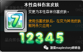冒险岛伤害皮肤系统介绍