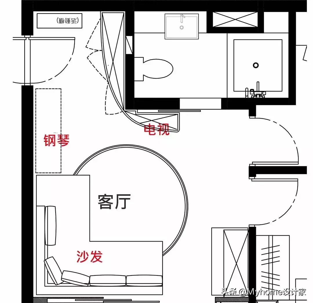 10㎡客厅的10种布局方案,客餐厅一体,小户型还大两倍