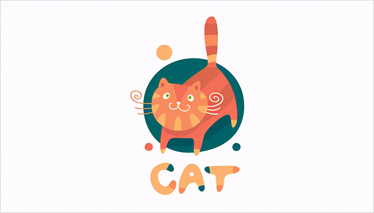 可爱猫咪主题logo设计