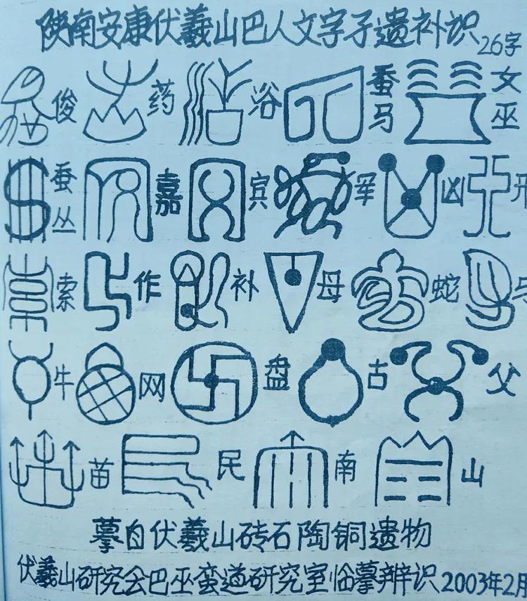 黄镇山：陕南安康伏羲山巴人文字释读