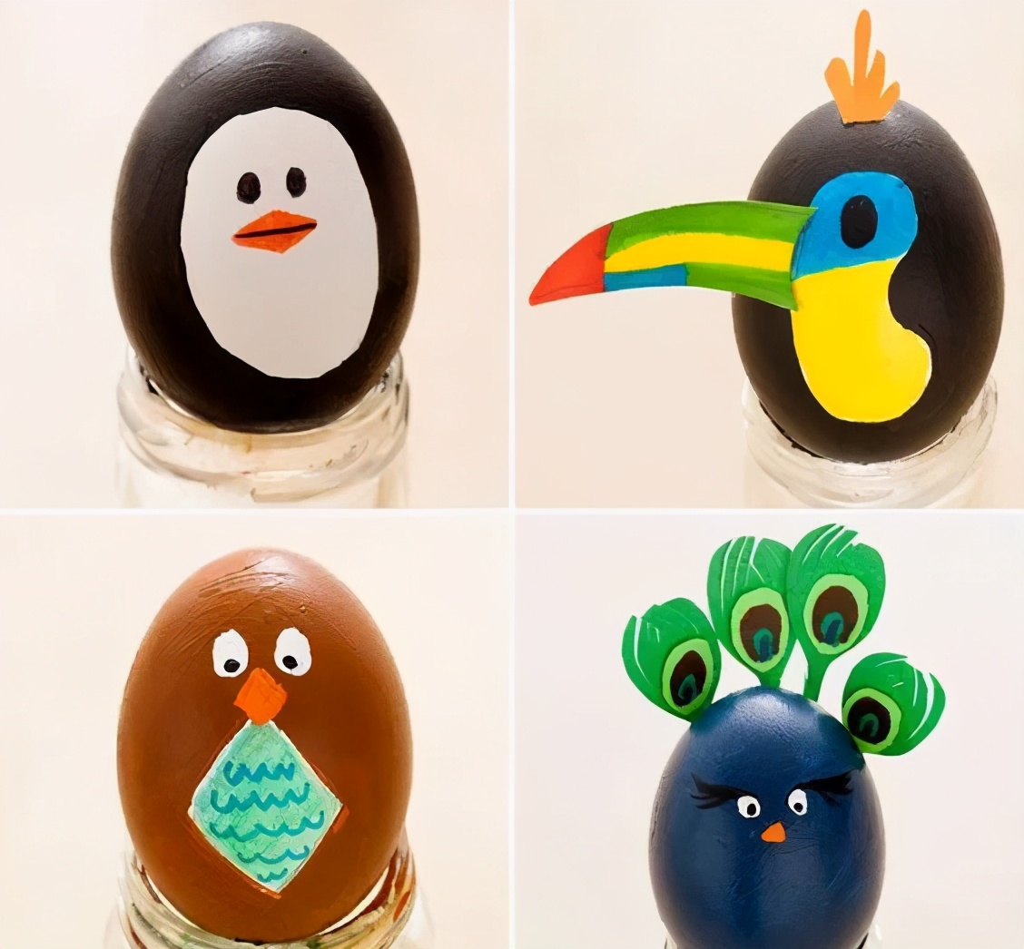 鸡蛋画画(在鸡蛋上画画,充满童趣,大人孩子都喜欢,diy创意手工)