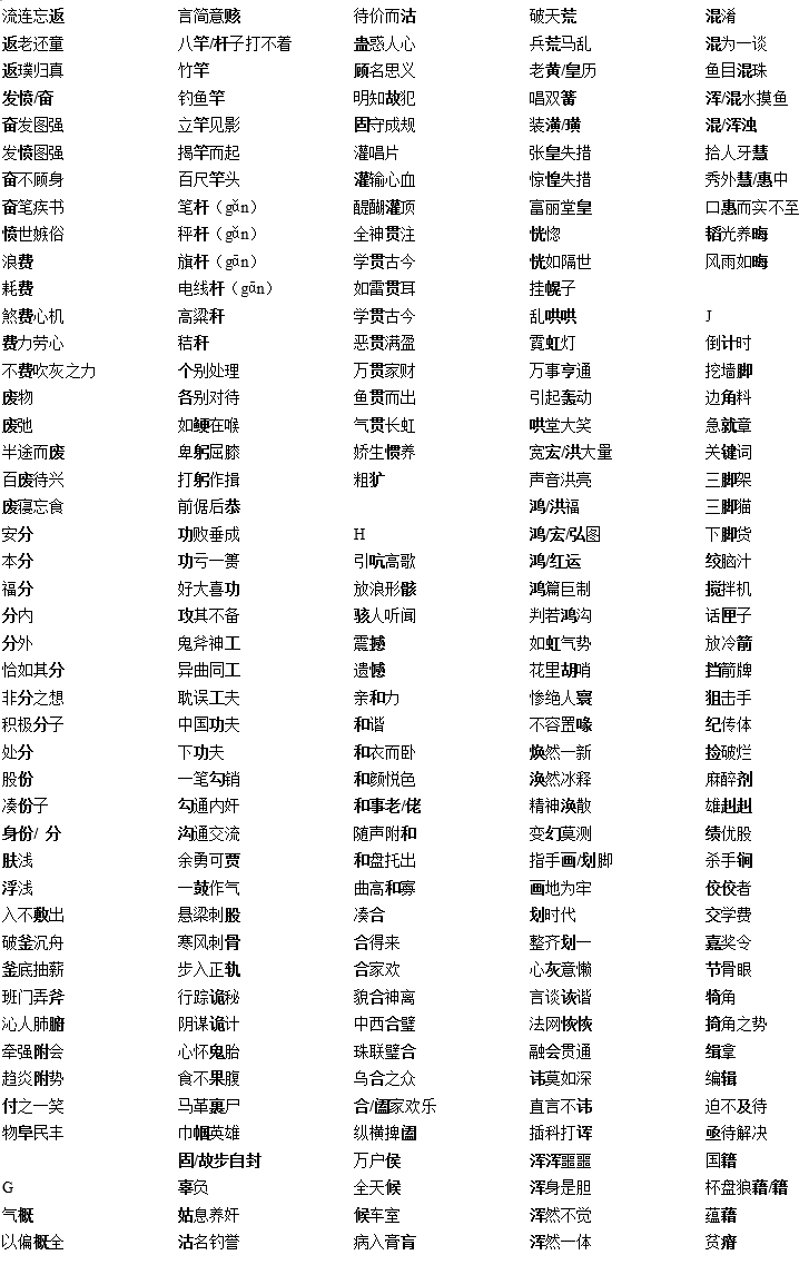 高考语文字音字形最全面总结来了，考试就从里面挑