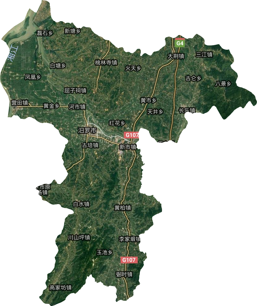 08 mb汨罗市卫星地图汨罗市地图 基本要素版 2018年原图 1.