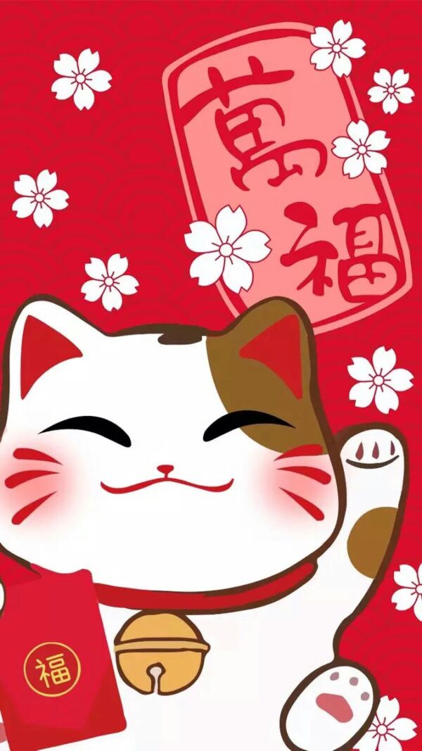 送上一组超萌招财猫壁纸：恭喜发财，喵喵喵