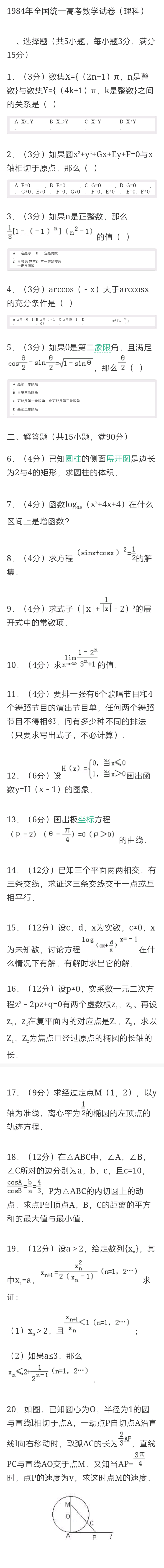 恢复高考后数学“最难”的一年，全国平均分26! 每一题都比奥数难
