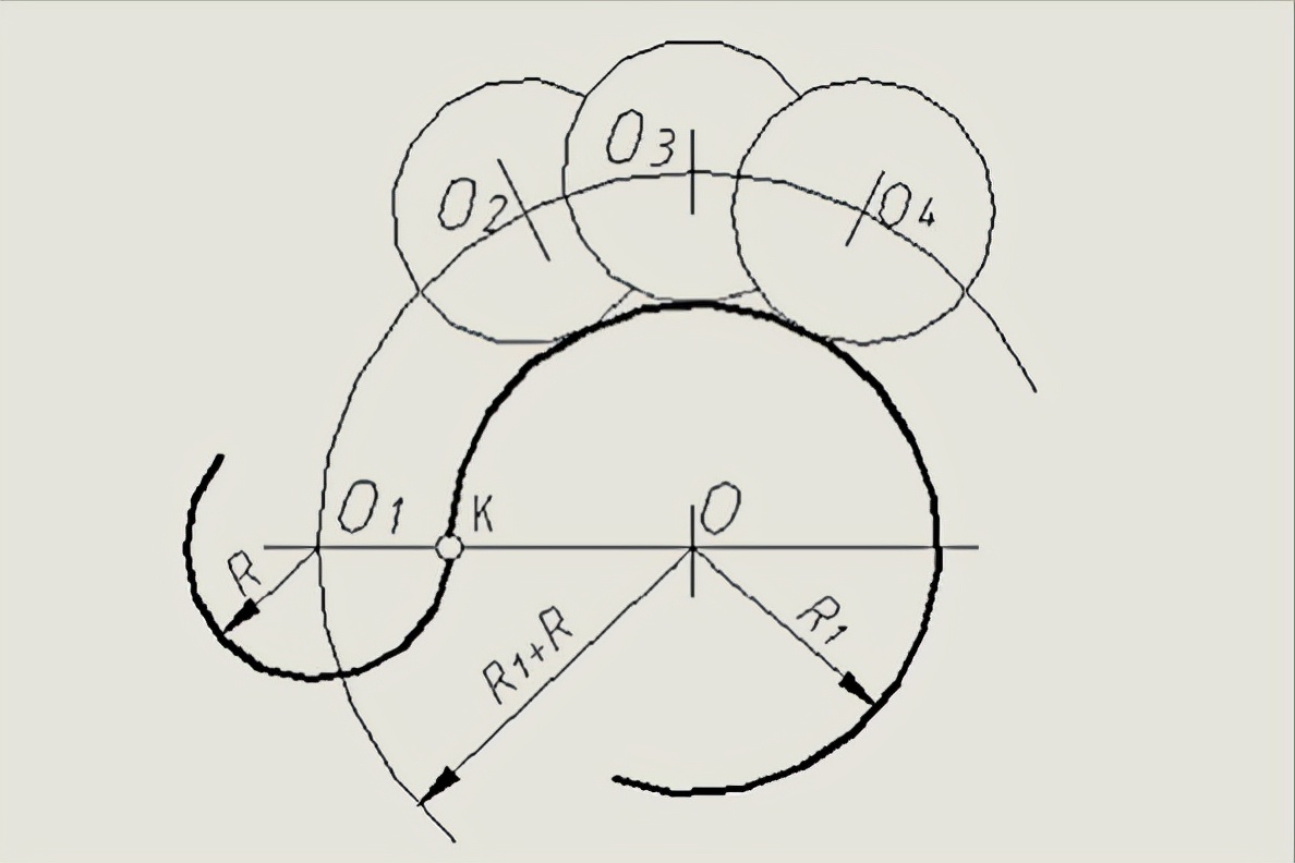圆弧与圆弧连接画法图片