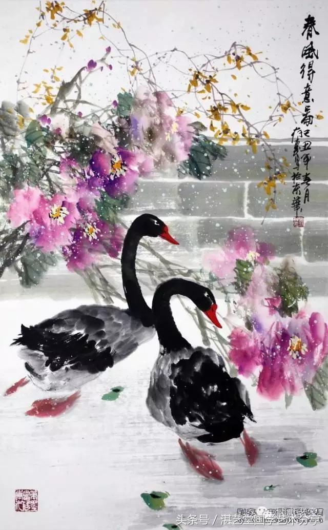 国画名家画鹅欣赏