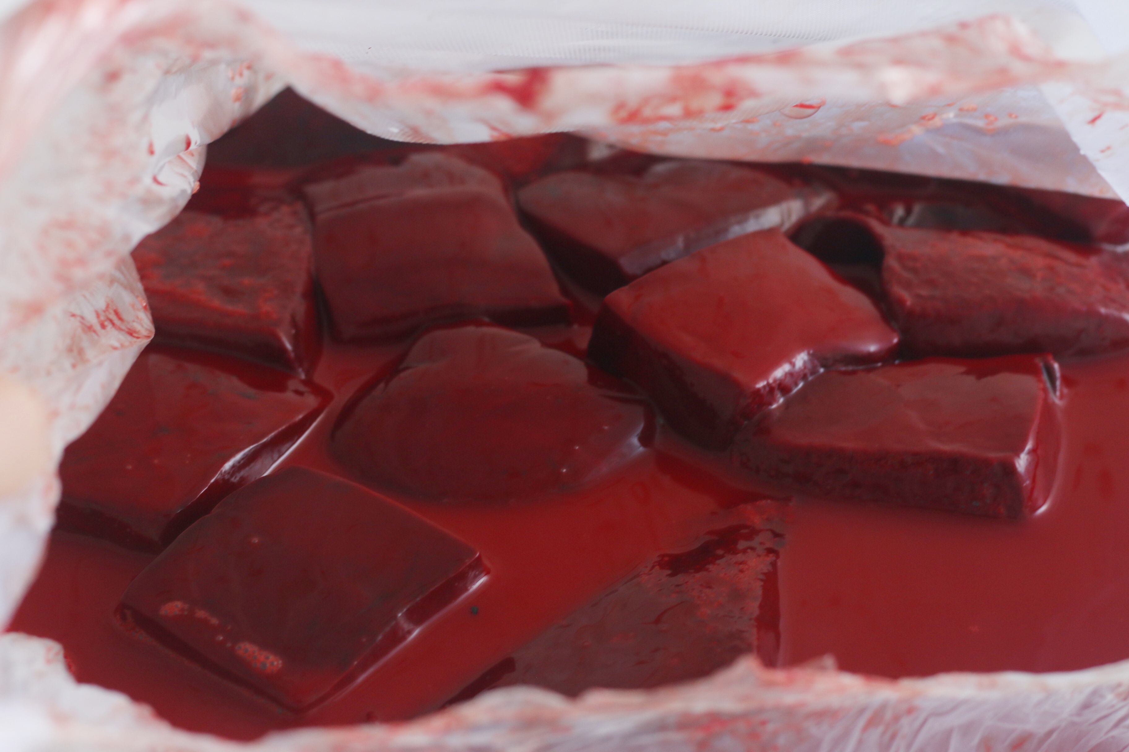 大爱的血豆腐,制作是如此简单,没任何添加,自己做得放心吃