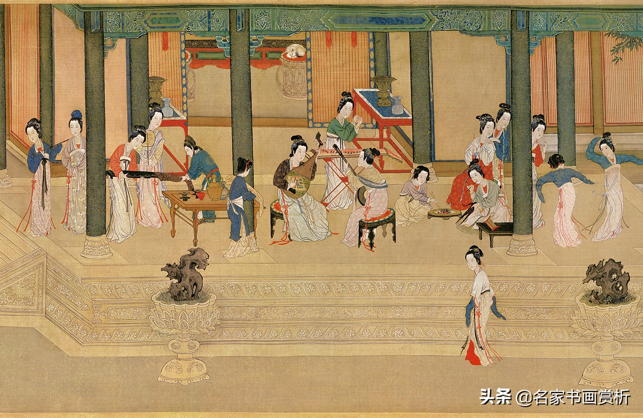 汉宫春晓图高清大图全景(中国十大传世名画之明仇英《汉宫春晓图》高清大图欣赏)